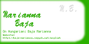 marianna baja business card